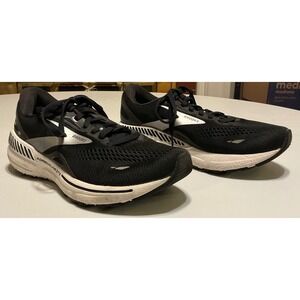 Brooks Adrenaline GTS 23 Running Shoes Women 8 Wide D Black White Stability Gym